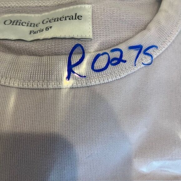 OFFICINE GÉNÉRALE Delphine French Cotton-Terry Sweatshirt Lavender OverSized XS - Picture 13 of 13